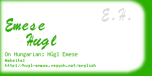 emese hugl business card